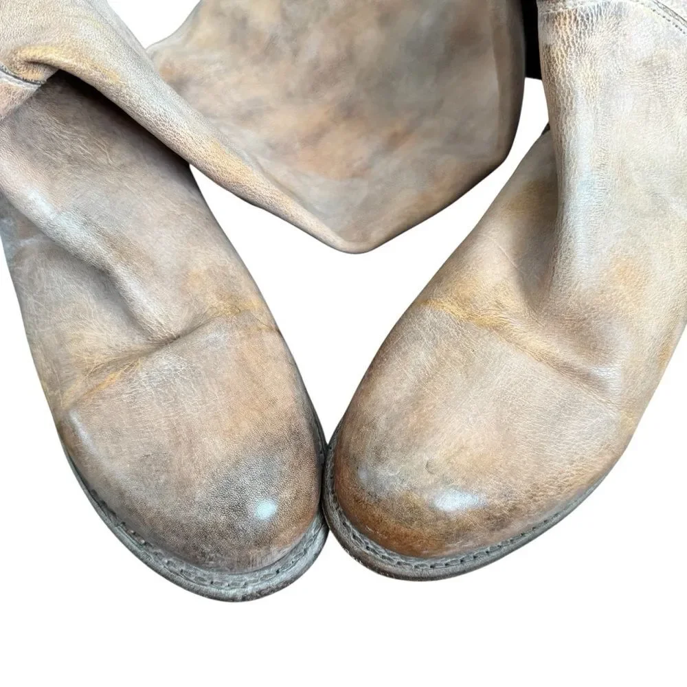 Bed Stu Manchester Tan Over the Knee Leather Boots